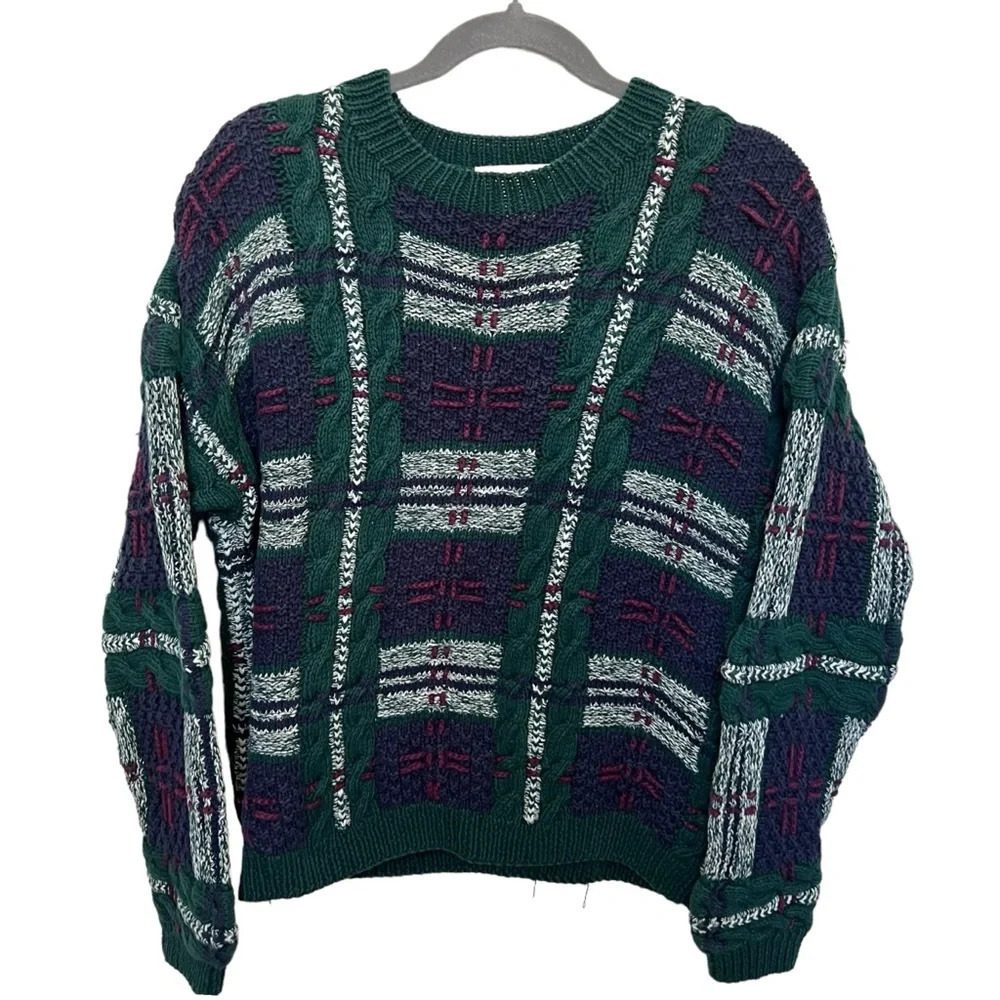 Paris Sport Club‎ Vintage Hand-knit Sweater Size Men’s Large
